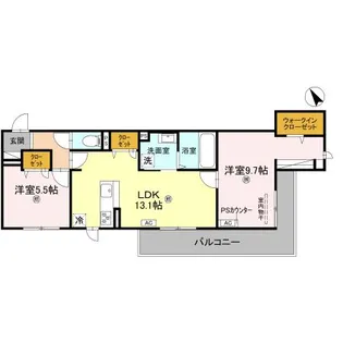 Gigliato(ジリアート)【202号室】の間取り