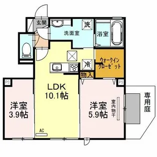 ヴィラうらら【1階】の間取り