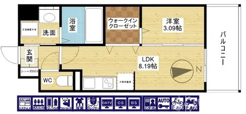 WORVE吹田江坂【2階】の間取り
