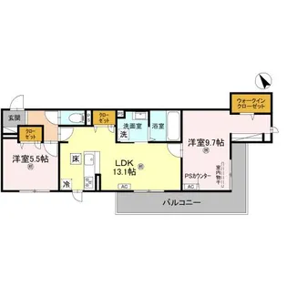 Gigliato(ジリアート)【102号室】の間取り