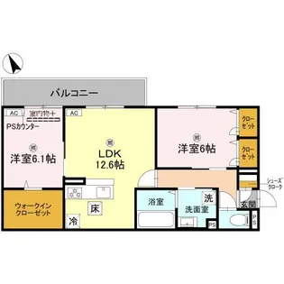 Gigliato(ジリアート)【105号室】の間取り