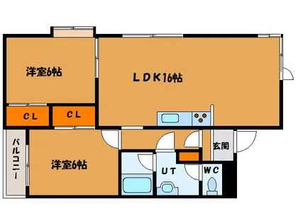 マンションリヴァーサイド【401号室】の間取り