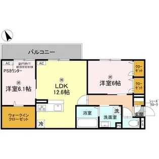 Gigliato(ジリアート)【205号室】の間取り