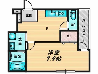 フジパレス花園西町【2階】の間取り