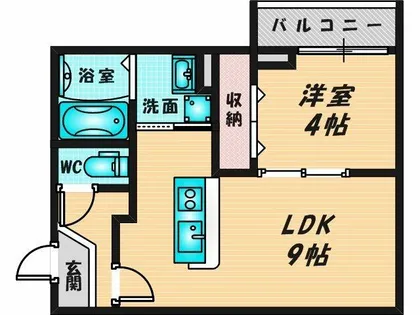 パロス瓢箪山ラドノルテ【2階】の間取り
