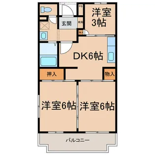 シャルマンふき【3階】の間取り