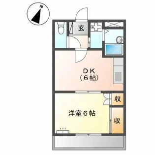 ひまわりハイツ【1階】の間取り