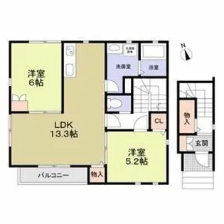 ベンダバール 高牟【2階】の間取り