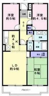 エバーグレイス森本【1階】の間取り