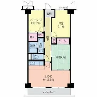 アステール住道【5階】の間取り