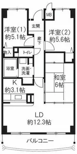 エバンタイユ【2階】の間取り