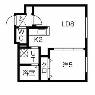 ラフィーネ近代美術館前【1階】の間取り