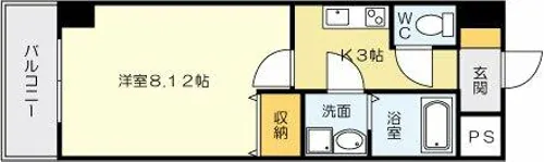 ベルガモット門司駅前【503号室】の間取り