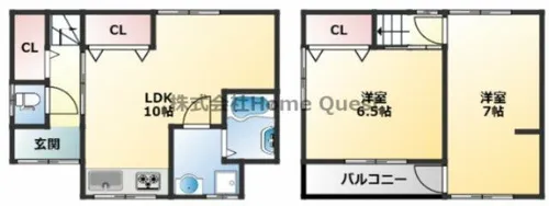 大阪府柏原市平野1丁目【一戸建】の間取り