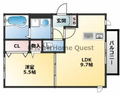 ハイム・グランドスラム【201号室】の間取り