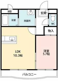 愛知県岡崎市大門2丁目【マンション】の間取り