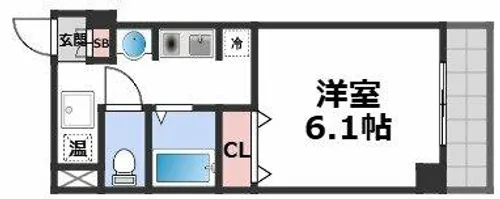 フィレンツェ船場南【1階】の間取り