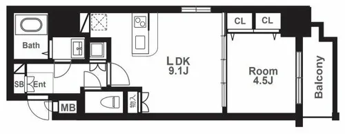 La Douceur梅田East【5階】の間取り