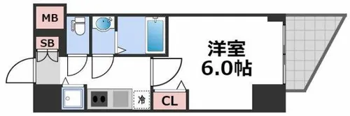 S-RESIDENCE堺筋本町Uno【8階】の間取り