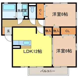 リビングタウン狭山池公園【A202号室】の間取り
