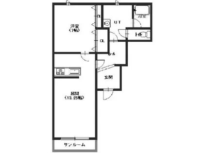シェル久根別【202号室】の間取り