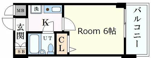 エスリード梅田西【11階】の間取り
