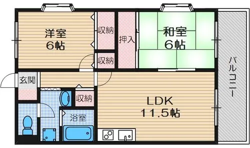 センチュリー摂津【4階】の間取り