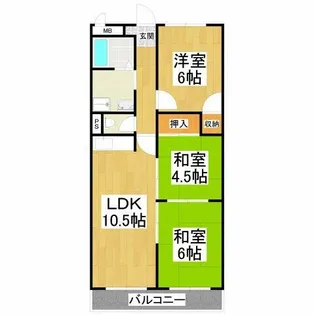 ヒカリハイツ・ドイⅡ【3階】の間取り