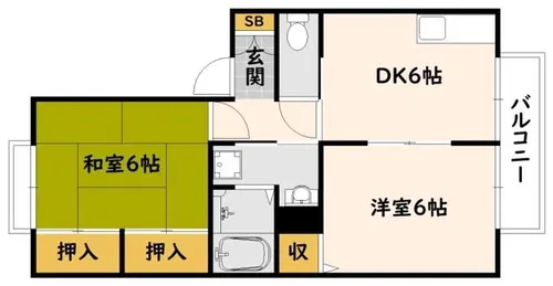 ディアス宮川【202号室】の間取り