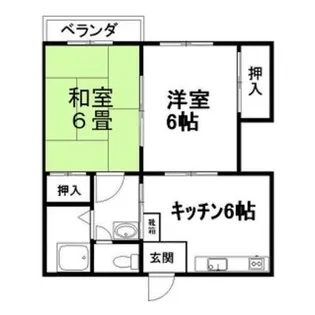 第二山坪苑【101号室】の間取り