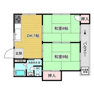 レジデンス山蔵【202号室】の間取り