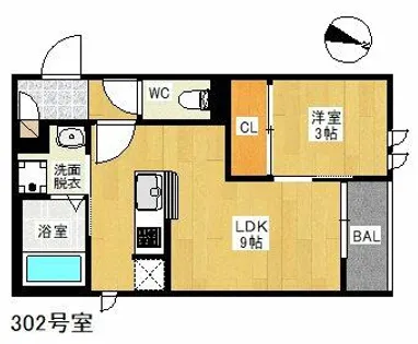 Regalest Piece 筑紫通り【1階】の間取り