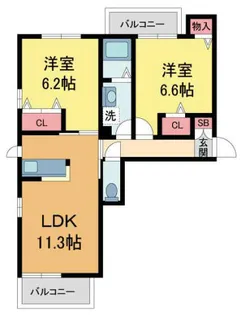 ShaMaison Eminence Ⅱ【203号室】の間取り