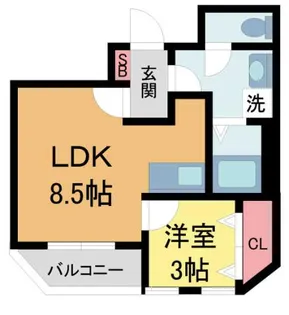 ランド・アート甲子園【603号室】の間取り