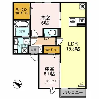 ヴィラアステールB棟【1階】の間取り