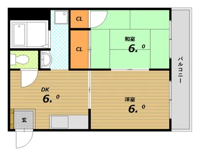 イーストハイツ【1階】の間取り
