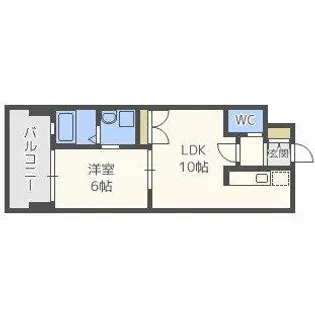 レジディア薬院大通【2階】の間取り