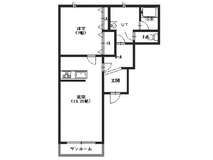 シェル久根別【202号室】の間取り