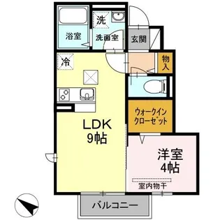 1LDKの間取り画像