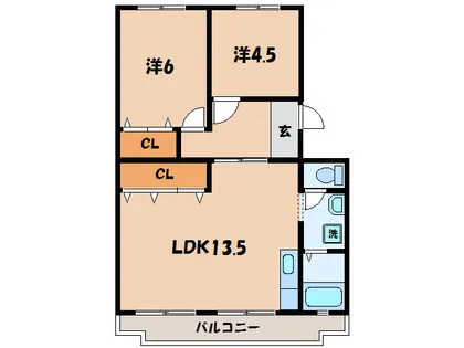 愛知県西尾市道光寺町【マンション】の間取り