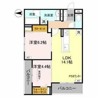 TORISIA千里丘Ⅰ【3階】の間取り