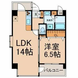 パラシオン・サン鳥見【9階】の間取り