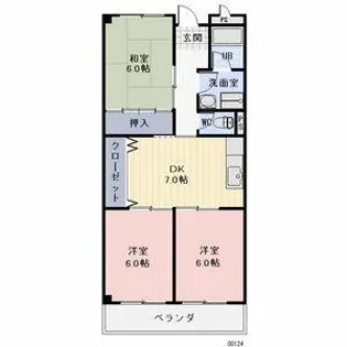 ファミリーハウス 北之門【207号室】の間取り