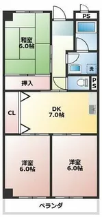 ファミリーハウス 北之門【207号室】の間取り