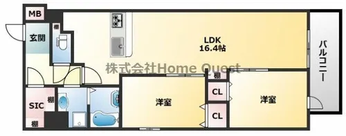 プレサンスNEO新深江リュミエル【8階】の間取り