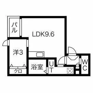 Warren kubomiⅡ【1階】の間取り