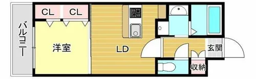 エストレーア薬院【7階】の間取り
