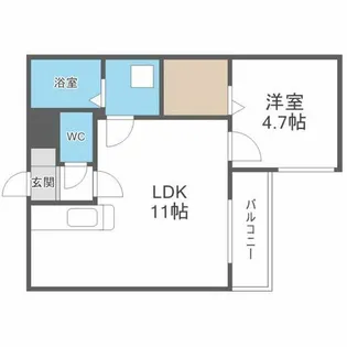 プリヴィエール西町【4階】の間取り