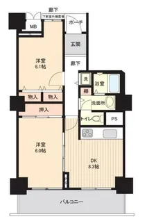 高見フローラルタウンイーストスクエア27【1208号室】の間取り