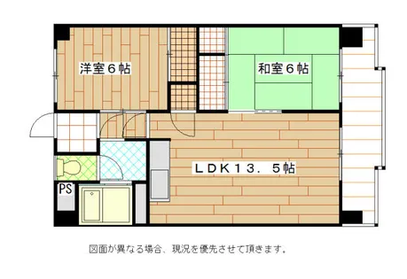 福岡県北九州市八幡西区御開3丁目【マンション】の間取り